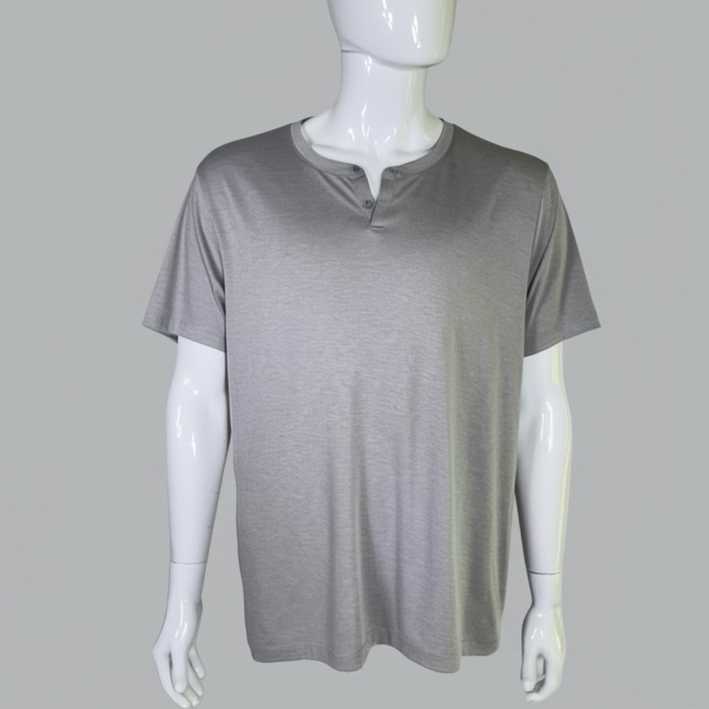 Alfani Men’s Gray Stretch Henley Men's Shirt